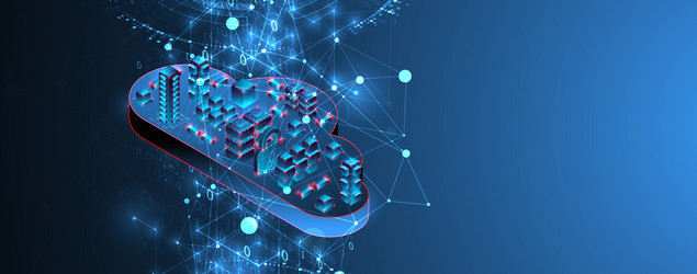 cloud computing concept abstract connection vector image