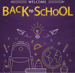 Blackboard back to school background Royalty Free Vector