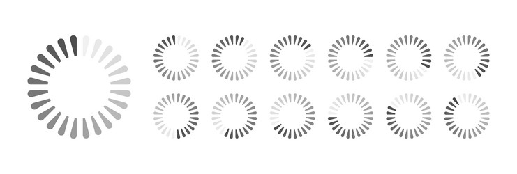circular loading buffering icons vector image