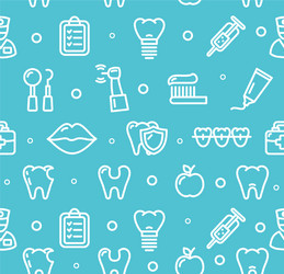 Dentist Orthodontics Blue Seamless Pattern With Line Icons Dental Care  Medical Equipment Braces Tooth Prosthesis Floss Caries Treatment Toothpaste  Health Care Background For Dentistry Clinic Stock Illustration  Download  Image Now  iStock