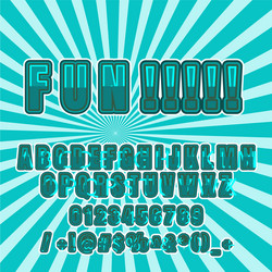 display font design with linealphabet character vector image