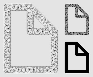 document page mesh network model vector image