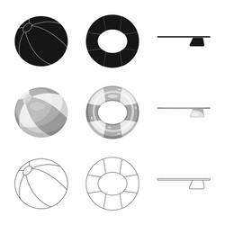 isolated object of pool and swimming icon vector image