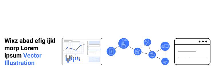 modern data analysis and web connection diagram vector image