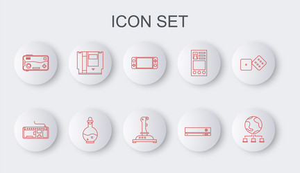 set line computer network keyboard portable vector image