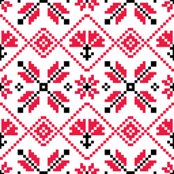 Floral Ukrainian Folk Pattern Vector Image