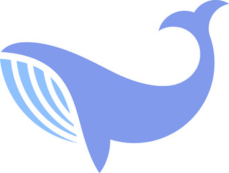 Half body of humpback whale Royalty Free Vector Image
