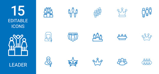 Leader icons Royalty Free Vector Image - VectorStock