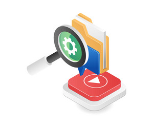 searching video data in folder vector image