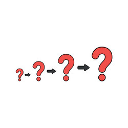 concept growing problems with question marks vector image
