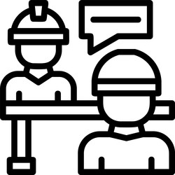 interviewee linear style icon design vector image