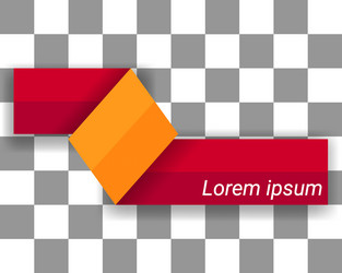 lower third banner template user interface red vector image