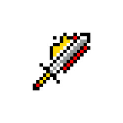 Security medieval shield game pixel art Royalty Free Vector