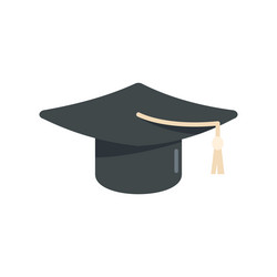 Graduation hat icon simple style Royalty Free Vector Image