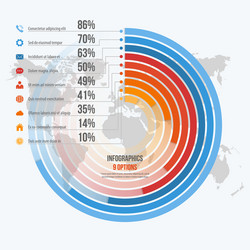 Informative Circular Infographic Template vector image