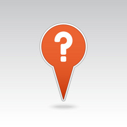 question mark pin map icon pointer markers vector image