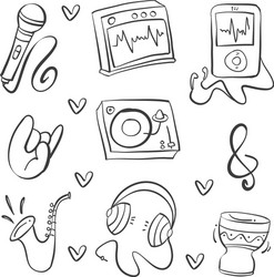 doodle of music Vector Image