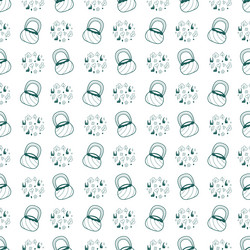 seamless pattern with one abstract baskets vector image