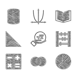 set square root of x glyph mathematics sets vector image