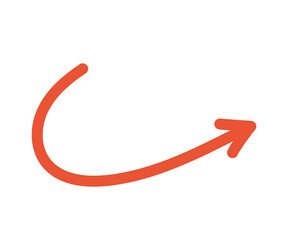 abstract lined arrow smooth curve freeform vector image