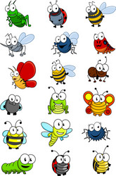 Set of insects Royalty Free Vector Image - VectorStock