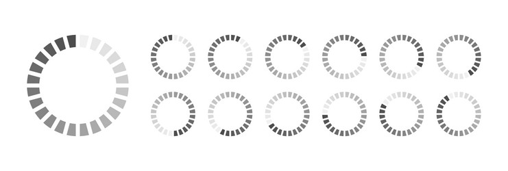 circular loading buffering icons vector image