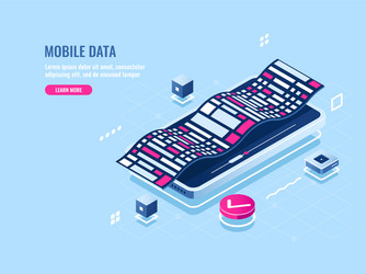 programming mobile software isometric icon vector