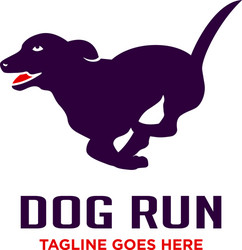 Running Dog Logo Template Vector Image
