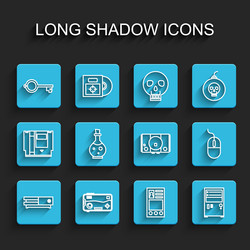 set line video game console mobile and playing vector image