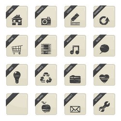 web button badges vector image