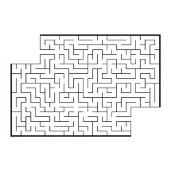abstract rectangular maze game for kids puzzle vector image