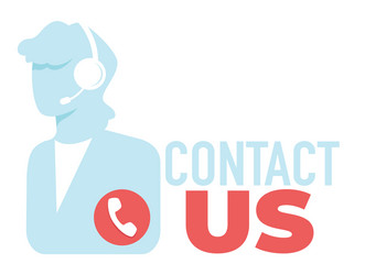 Call Center Support with Operator vector image