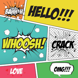different pop art objects making a special vector image