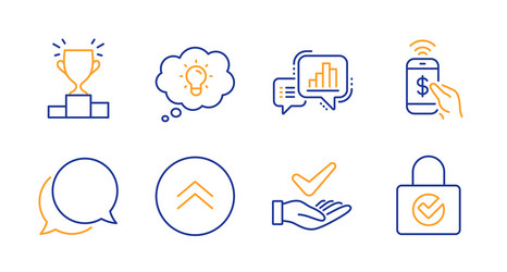 energy winner podium and graph chart icons set vector image