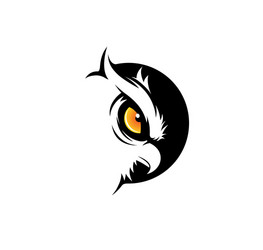 Nocturnal Owl Logo Vector Image