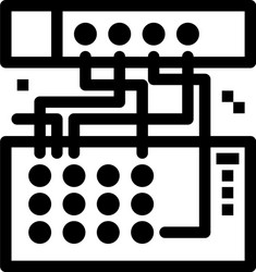 analog connection device module sound blue vector image