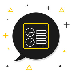 line computer api interface icon isolated on white vector image