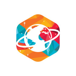 Planet logo design template Royalty Free Vector Image