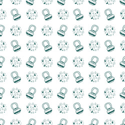 seamless pattern with one abstract baskets vector image