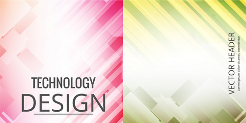 set of abstract technology web banner vector image