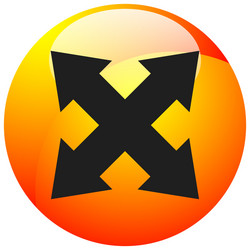 4-way arrow as expand resize adjustment alignment vector image