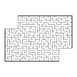 abstract rectangular maze game for kids puzzle vector image