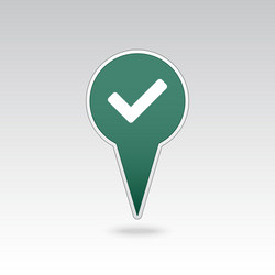 check pin map icon pointer markers vector image
