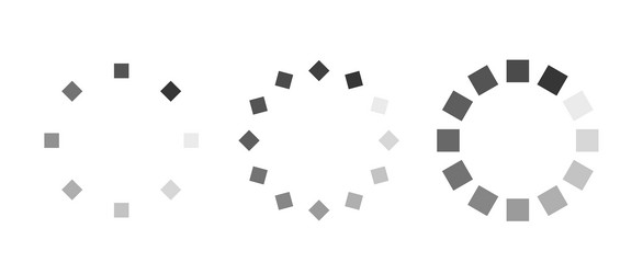 Circle icons symbolizing progress or loading vector