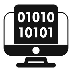 code zero develop icon simple gear hosting vector image