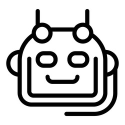 cute robot smiling showing artificial intelligence vector image