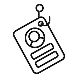 data phishing icon outline virus hacker vector image