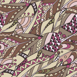 seamless feather pattern in abstract ornament vector image