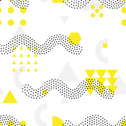 seamless geometric pattern with geometrical shapes vector image