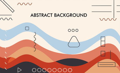abstract background with colorful wave retro style vector image